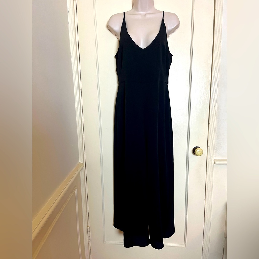 The Fifth Label Strappy Black Lightweight Crepe Wide Leg Jumpsuit